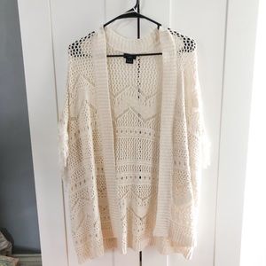Crochet Fringe Sleeve Cardigan